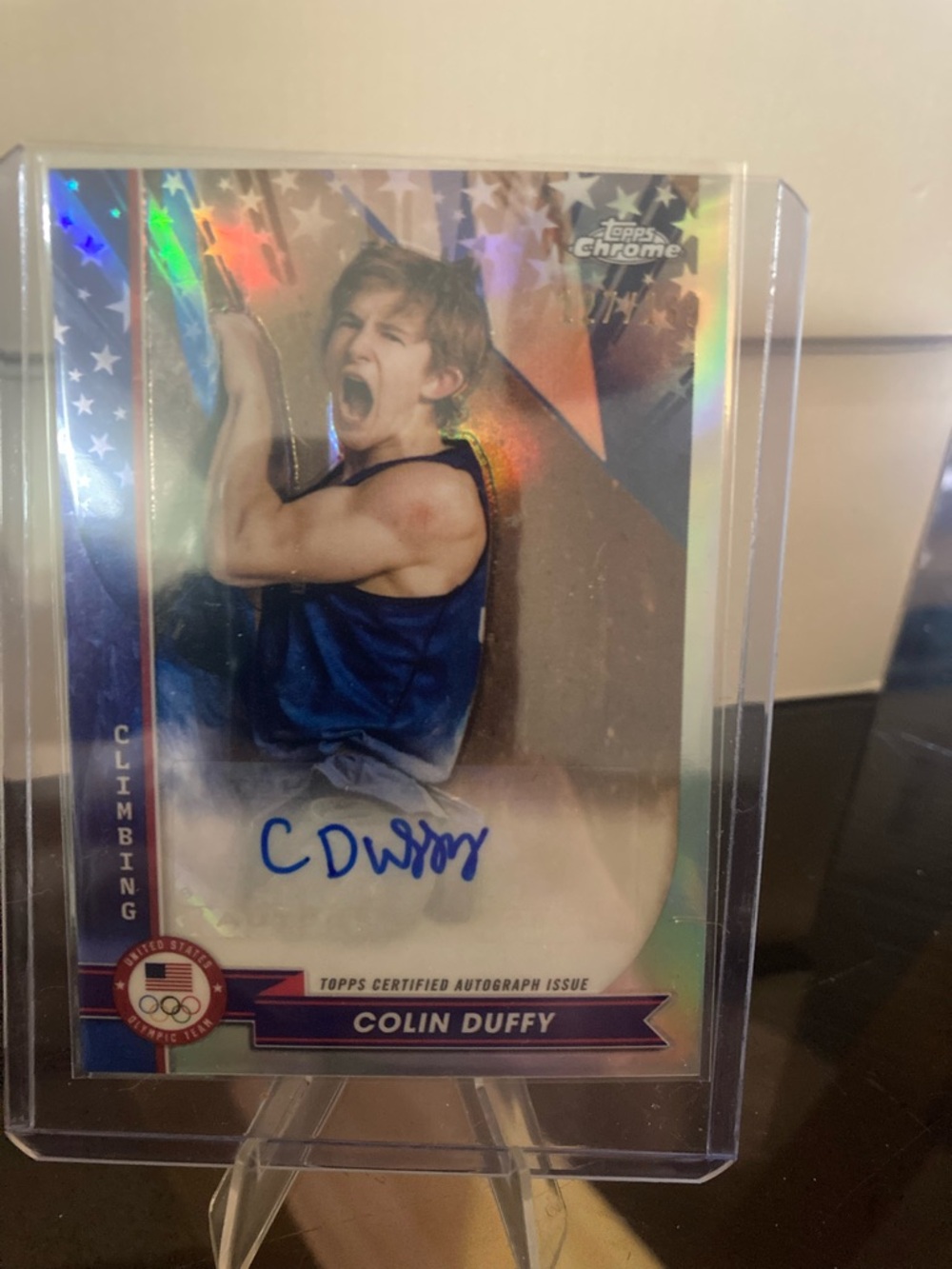 Topps Chrome Colin Duffy Blue Signed Climbing 127/169